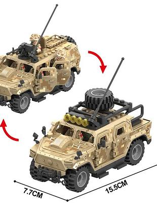 Конструктор военный блокпост с авто хаммером 2