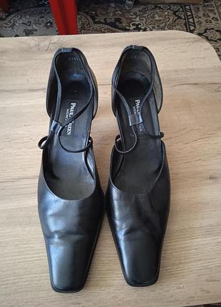 Чорні шкіряні туфлі-човники paul green.