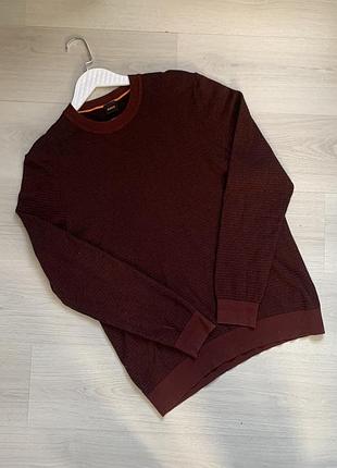 Чоловічий светр hugo boss 🍷 | cotton & cashmere | розмір xl | оригінал