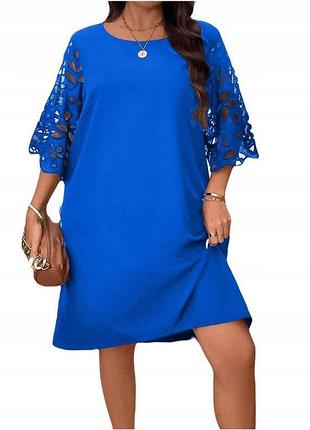 Платье с красивыми рукавами,р52-54💙💙💙