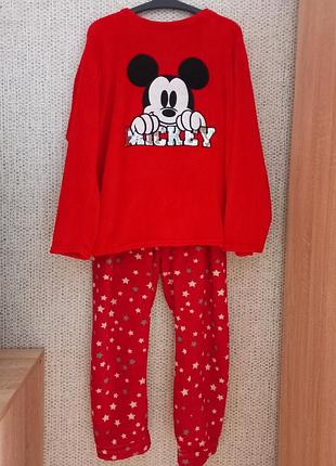 Тепла піжама жіноча великого розміру