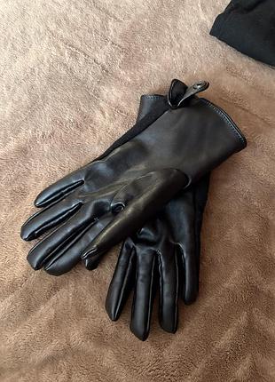 🧤 чорні комбіновані рукавички