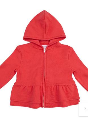 Дитяча кофта на блискавці для дівчинки green cotton, 9-12м