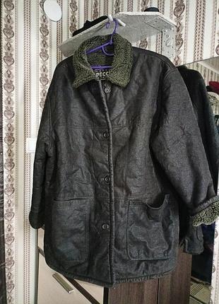 Натуральна жіноча дублянка з напиленням. розмір 50-52