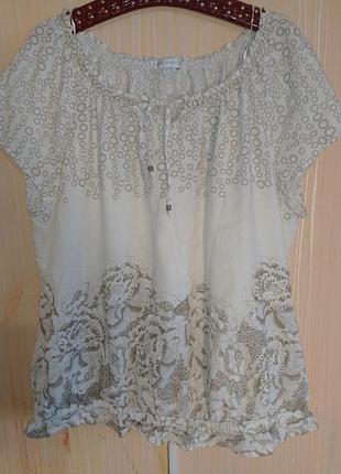 Блузка льон+котон батал