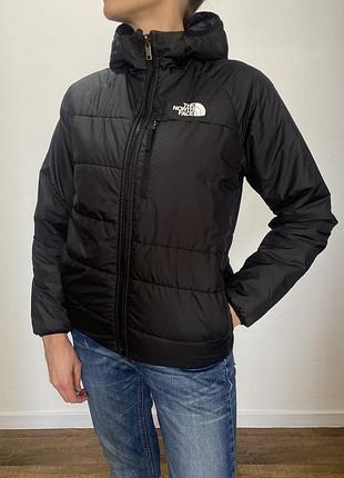 Двохстороння куртка tnf оригінал, чорна&сіра