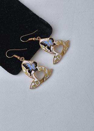 Винтажные серьги коуазоне