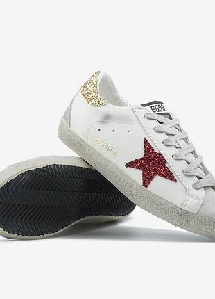Golden goose glitter star gold red