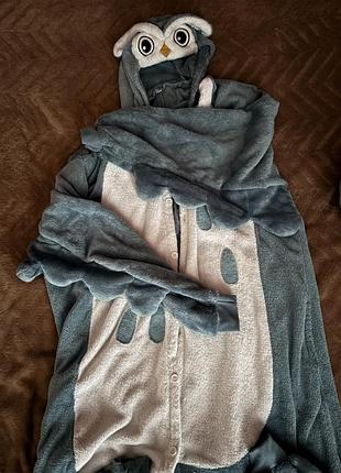 🦉🩵 кігурумі / домашній костюм “совеня” з кишенями