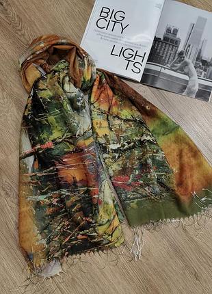 Шарф палантин с принтом