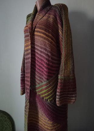 Свитер женский длинный шерстяной теплый ручная повязка