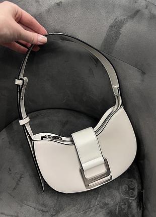 Сумка сіра біла келвін кляін calvin klein