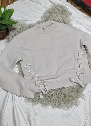 Світшот h&m зі шнуровкою на флісі