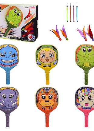 Ракетки арт. 9919-1-6 (36 шт) с 2 мячиками короб.– 36*4*28 см, р-р игрушки - 19*33 см