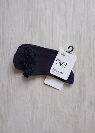 Носки черные с кружевом ovs арт.3026