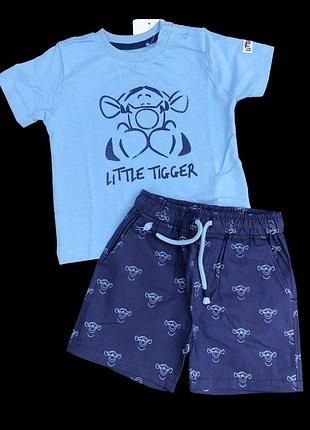 Костюм 2в1: футболка, шорти "little tigger", бавовна тм "cool club" (80 см)