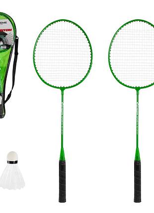 Бадмiнтон bd24157 2 ракетки+ волан у чохлі 65 см, bd24157