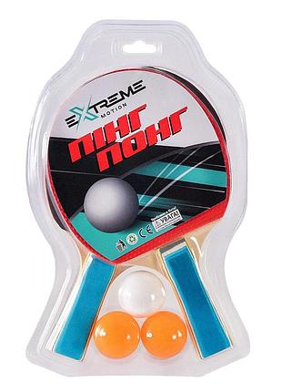 Теніс настільний tt1422 2 ракетки, 3 м'ячики, слюда, tt1422