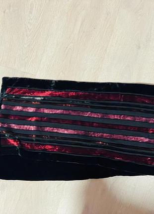 Оксамитовий шарф у смужку