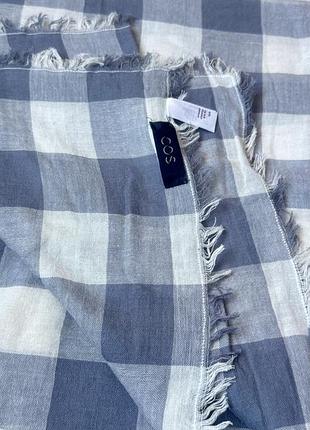 Палантин в клітинку cos бавовна