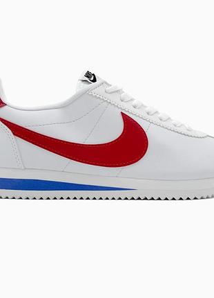 Мужские кроссовки nike cortez white red найк белого из красного цвета