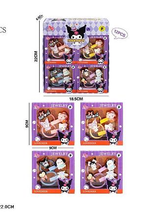 Аксесуари для дівчат ld6818-3 заколки, резиночки для волосся ціна за 1 шт дисп.бокс. 9*9*2см, ld6818-3