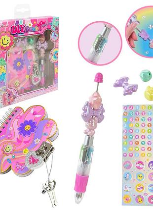 Аксесуари для дівчат t127ef чарівний записник, ручка, наліпки. шарми короб. 16*3*18 см, 18 см, t127ef