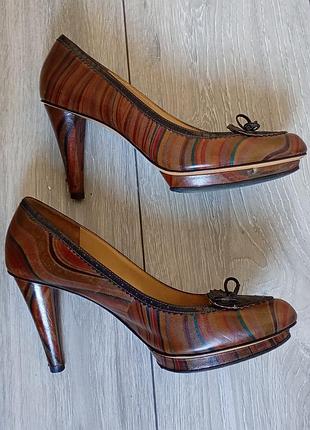 Туфли paul smith на каблуке кожа коричневые 39 размер