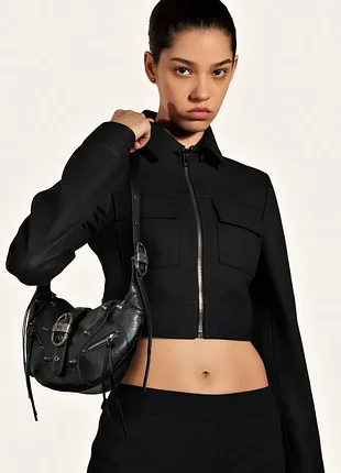 Cумка jw pei tessa crushed shoulder bag black