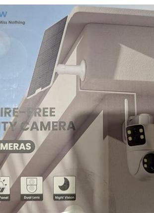 Czeview solar wifi камера 4mp з двома лінзами і сонячною панеллю