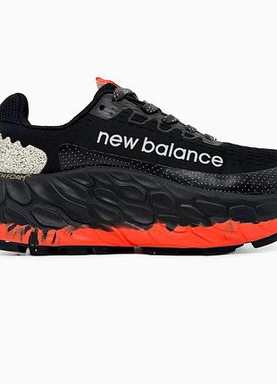 Мужские кроссовки new balance fresh foam x more trail v3 black orange New belанс черного с оранжевым цветов