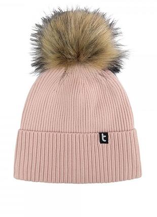 Шапка на дівчинку зимова 52-56 рр на флісі