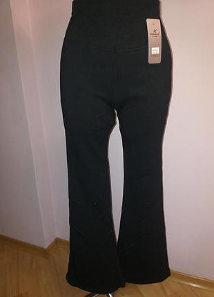 Утепленные клеш-лосины с камушками/m,l