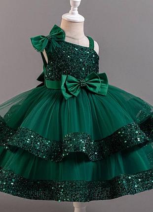 Сукня 102, р.90,100,130, фатин+атлас+бавовна, зелений