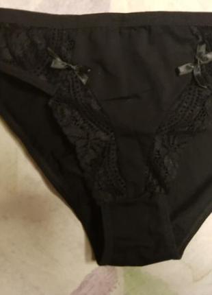 Трусики черн бантики