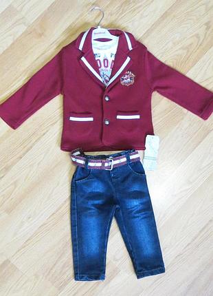 Комплект 3-ка для мальчика турция (рост 80, 104)