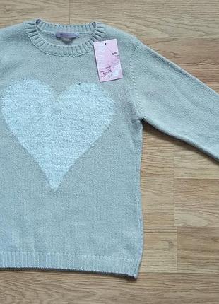 Теплая кофта для девочки с добавлением шерсти (на 6-7, 7-8, 9-10, 11-12 лет) турция 11-12