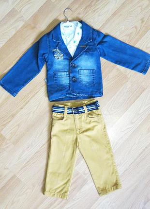 Комплект 3-ка для мальчика турция (рост 86, 98, 104) 98