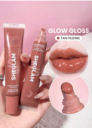 Блиск для губ sheglam power bouquet lip gloss — tan-tilizing (5707)