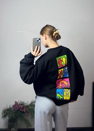 Худи кофта толстовка свитер свитшот реглан h&m haring keith