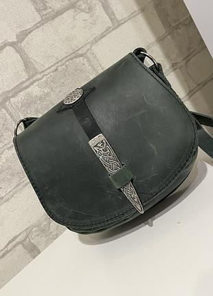 Оригінальна сумка з натуральної шкіри у стилі boho , ethnic , celtic , hand made , етно , бохо ,