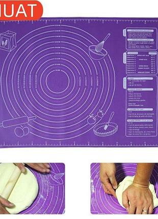 Силіконовий коврик для розкочування тіста,35*60 см