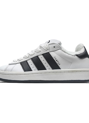 Adidas campus fur white black