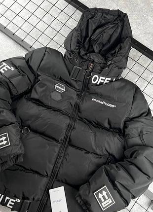 Чоловіча куртка off-white в чорному кольорі