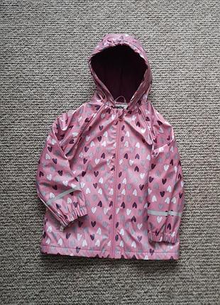 Куртка дождевик утепленная флис lupilu 98-104см, 3-4р. идеальное состояние.
