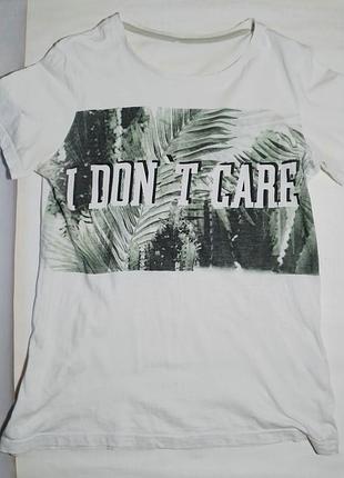 Белая футболка надпись, зелеый фон, с 8 10 и девочке ог 85 90, хлопок