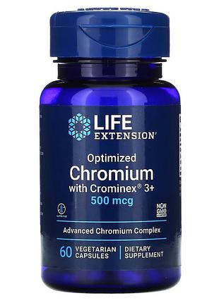 Вітаміни та мінерали life extension optimized chromium with crominex 3+, 60 вегакапсул
