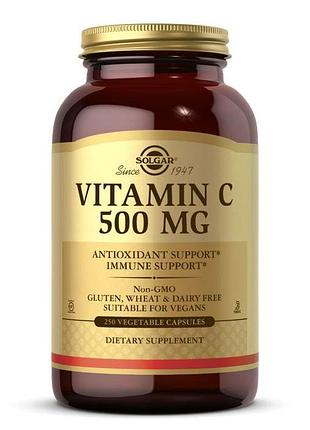 Вітаміни та мінерали solgar vitamin c 500 mg, 250 вегакапсул
