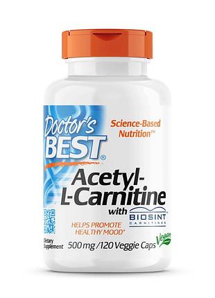 Жиросжигатель doctor's best acetyl-l-carnitine 500 mg, 120 капсул