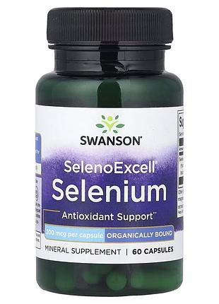 Селен swanson selenoexcell 200 mg, 60 капсул для антиоксидантной защиты